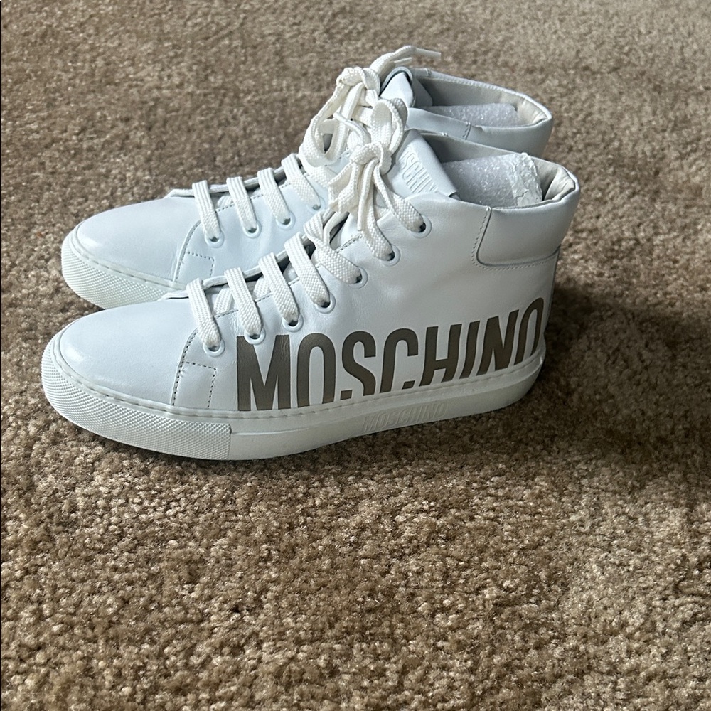 Moschino White Logo High-Tops